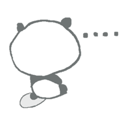 English simple panda sticker sticker #8073230