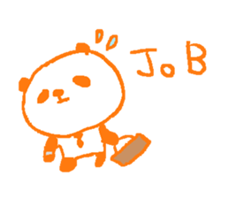 English simple panda sticker sticker #8073231