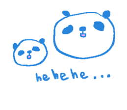 English simple panda sticker sticker #8073233