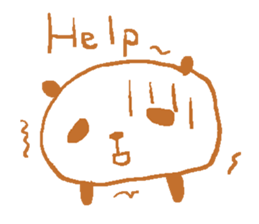 English simple panda sticker sticker #8073235