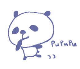 English simple panda sticker sticker #8073240