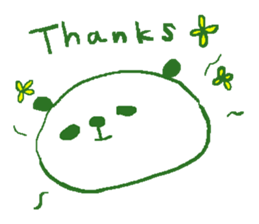 English simple panda sticker sticker #8073242