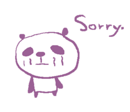 English simple panda sticker sticker #8073243