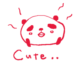 English simple panda sticker sticker #8073244