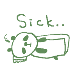 English simple panda sticker sticker #8073245