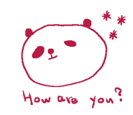 English simple panda sticker sticker #8073250