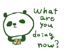 English simple panda sticker sticker #8073251