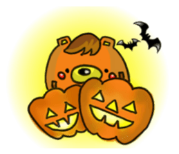 Halloween and Christmas of the bear sticker #8073595