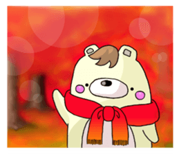 Halloween and Christmas of the bear sticker #8073602