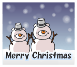 Halloween and Christmas of the bear sticker #8073622