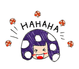 purple mushroom sticker #8073629