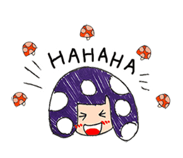 purple mushroom sticker #8073629