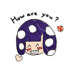 purple mushroom sticker #8073633