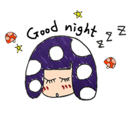 purple mushroom sticker #8073635