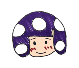 purple mushroom sticker #8073636