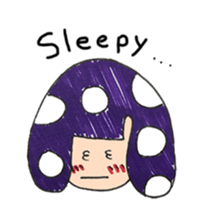 purple mushroom sticker #8073640