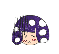 purple mushroom sticker #8073642