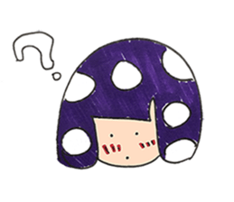 purple mushroom sticker #8073643