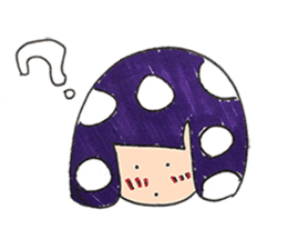 purple mushroom sticker #8073643