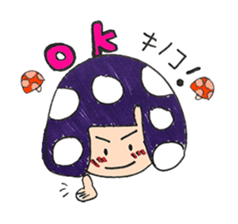 purple mushroom sticker #8073644