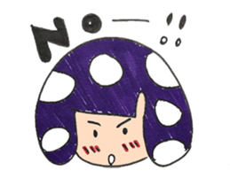 purple mushroom sticker #8073645