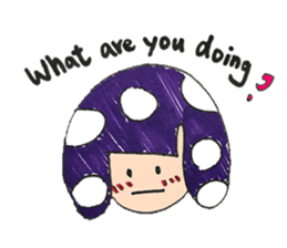 purple mushroom sticker #8073646