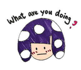 purple mushroom sticker #8073646