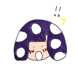 purple mushroom sticker #8073647