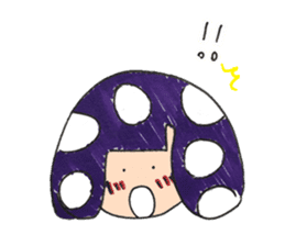 purple mushroom sticker #8073647