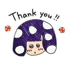 purple mushroom sticker #8073648