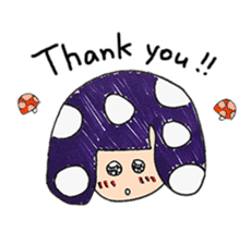 purple mushroom sticker #8073648