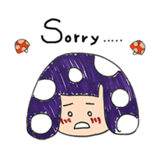 purple mushroom sticker #8073650