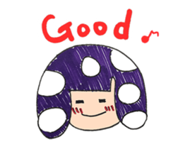 purple mushroom sticker #8073651