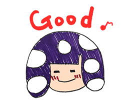 purple mushroom sticker #8073651