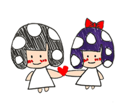 purple mushroom sticker #8073652