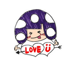 purple mushroom sticker #8073653