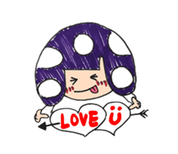 purple mushroom sticker #8073653