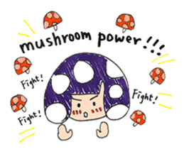 purple mushroom sticker #8073654