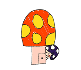 purple mushroom sticker #8073656