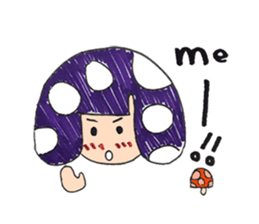 purple mushroom sticker #8073657