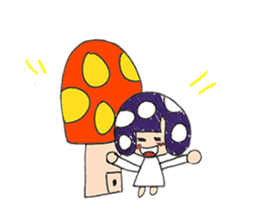 purple mushroom sticker #8073658