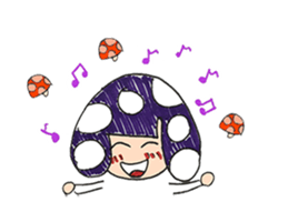 purple mushroom sticker #8073663