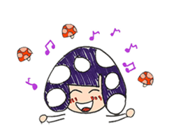 purple mushroom sticker #8073663