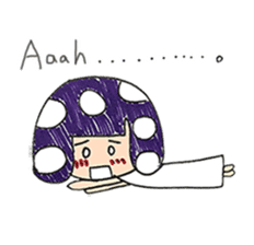 purple mushroom sticker #8073666