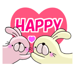 Loving rabbits sticker #8073727