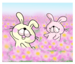 Loving rabbits sticker #8073746