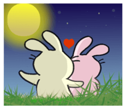 Loving rabbits sticker #8073747