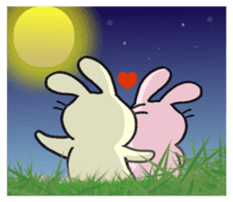 Loving rabbits sticker #8073747