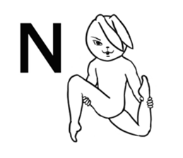 "HAKUTO" of the handsome white rabbit sticker #8073874