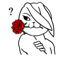 "HAKUTO" of the handsome white rabbit sticker #8073877